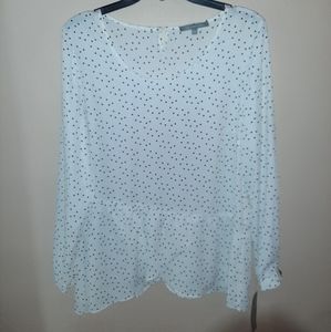 NWT! NY Collection polka dot blouse